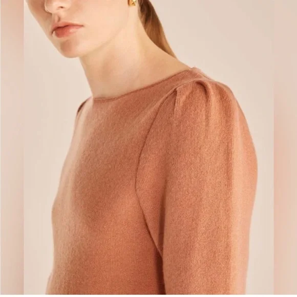 Rebecca Taylor Cashmere Blend Sweater Puff Sleeves Size Medium. NWT - Picture 2 of 12